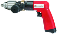 #UT8896R - 1/2" Reversing - Air Powered Drill - Handle Exhaust - A1 Tooling