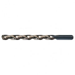 #1 RHS / RHC HSS-CO 8% (M42) 135 Degree Split Point Cobalt Heavy Duty Taper Length Drill - Straw / Gold Oxide - A1 Tooling