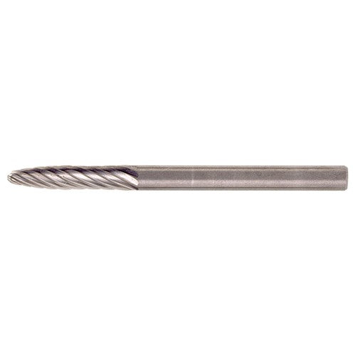 SF-51 Standard Cut Solid Carbide Bur-Round Nose Tree Shape - Exact Industrial Supply