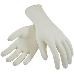 ‎100-3201PF/070 Disposable Gloves - Ambi-Dex Medical Grade Disposable Latex - Natural 5 Mil Powder Free - Exact Industrial Supply