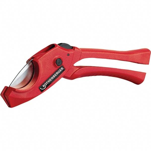 Rothenberger - 1-1/4" Pipe Capacity, Tube & Pipe Cutter - Cuts Plastic, PVC, CPVC, 7" OAL - A1 Tooling