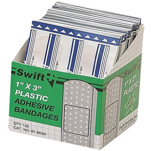 1X3 PLASTIC STRIP BANDAID 100/BOX - A1 Tooling