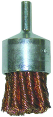 1-1/8" Knot Wire End Brush - .020; Bronze - Non-Sparking Wire Wheel - A1 Tooling