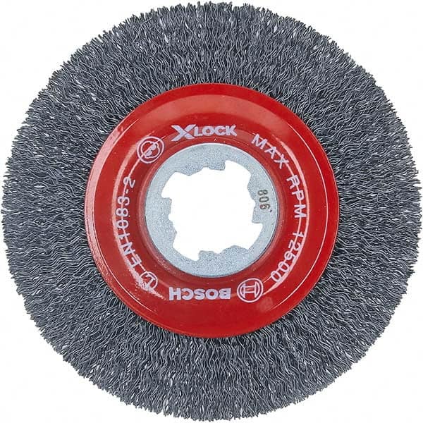 Bosch - 4-1/2" OD, 5/8" Arbor Hole, Crimped Carbon Wheel Brush - A1 Tooling