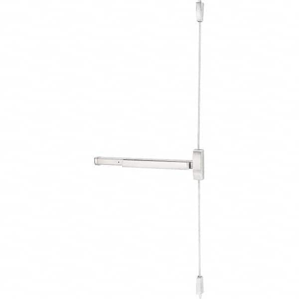 3' Surface Vertical Rod Fire Rated, Antimicrobial Coated Satin Stainless Steel Finish