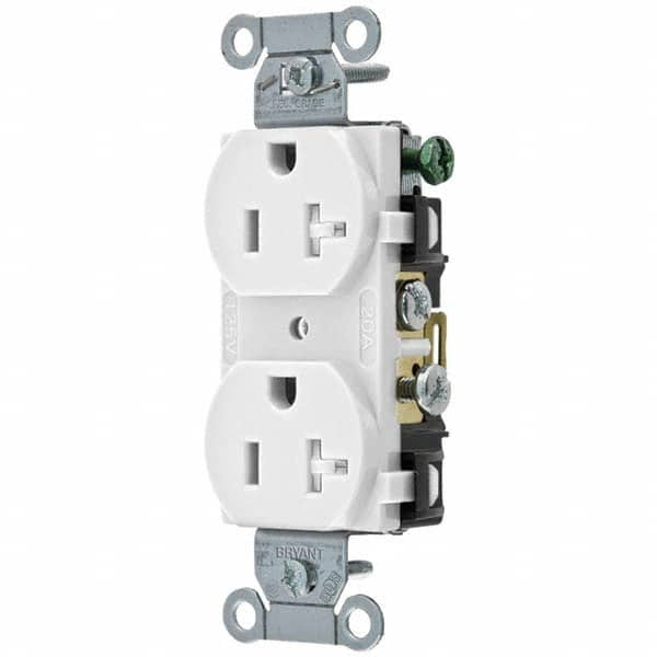 Bryant Electric - Straight Blade Receptacles Receptacle Type: Duplex Receptacle Grade: Commercial - A1 Tooling