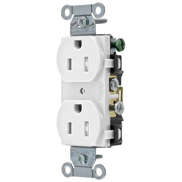 Bryant Electric - Straight Blade Receptacles Receptacle Type: Duplex Receptacle Grade: Commercial - A1 Tooling