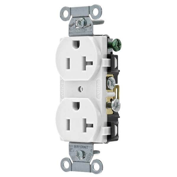 Bryant Electric - Straight Blade Receptacles Receptacle Type: Duplex Receptacle Grade: Commercial - A1 Tooling