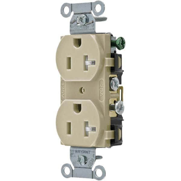 Bryant Electric - Straight Blade Receptacles Receptacle Type: Duplex Receptacle Grade: Commercial - A1 Tooling