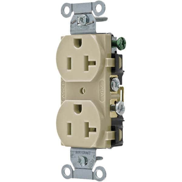 Bryant Electric - Straight Blade Receptacles Receptacle Type: Duplex Receptacle Grade: Commercial - A1 Tooling