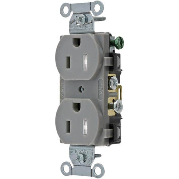 Bryant Electric - Straight Blade Receptacles Receptacle Type: Duplex Receptacle Grade: Commercial - A1 Tooling