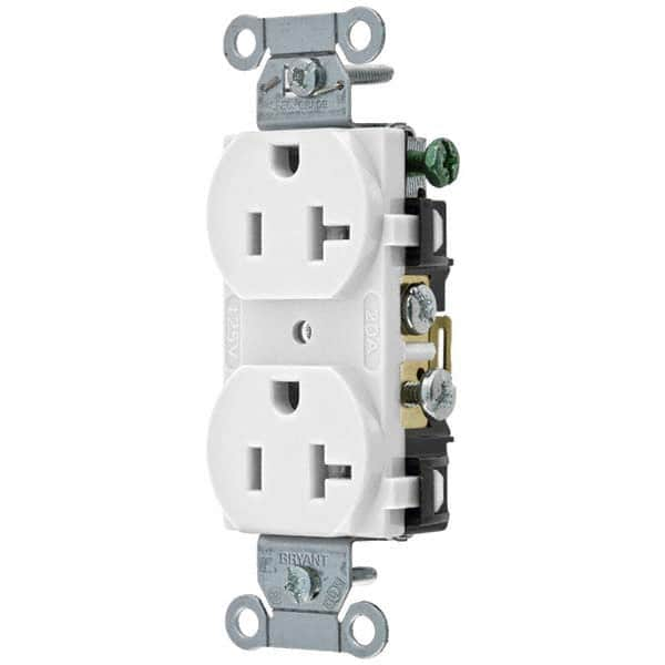 Bryant Electric - Straight Blade Receptacles Receptacle Type: Duplex Receptacle Grade: Commercial - A1 Tooling