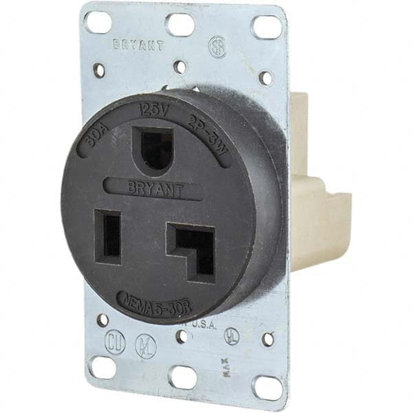 Bryant Electric - Straight Blade Receptacles Receptacle Type: Single Receptacle Grade: Industrial - A1 Tooling