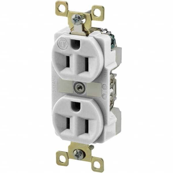 Bryant Electric - Straight Blade Receptacles Receptacle Type: Duplex Receptacle Grade: Industrial - A1 Tooling