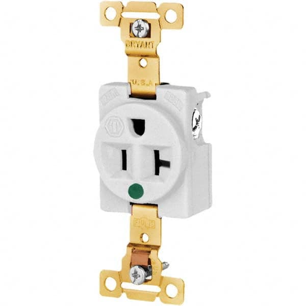 Bryant Electric - Straight Blade Receptacles Receptacle Type: Single Receptacle Grade: Hospital - A1 Tooling