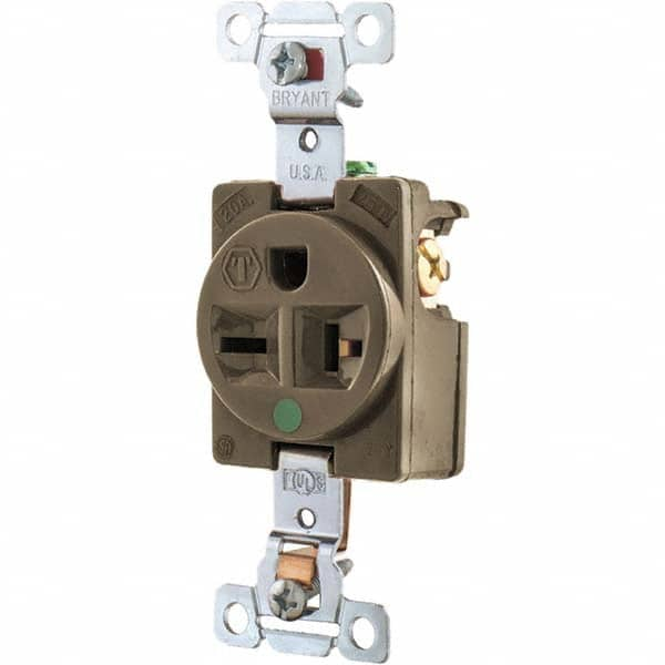 Bryant Electric - Straight Blade Receptacles Receptacle Type: Single Receptacle Grade: Hospital - A1 Tooling