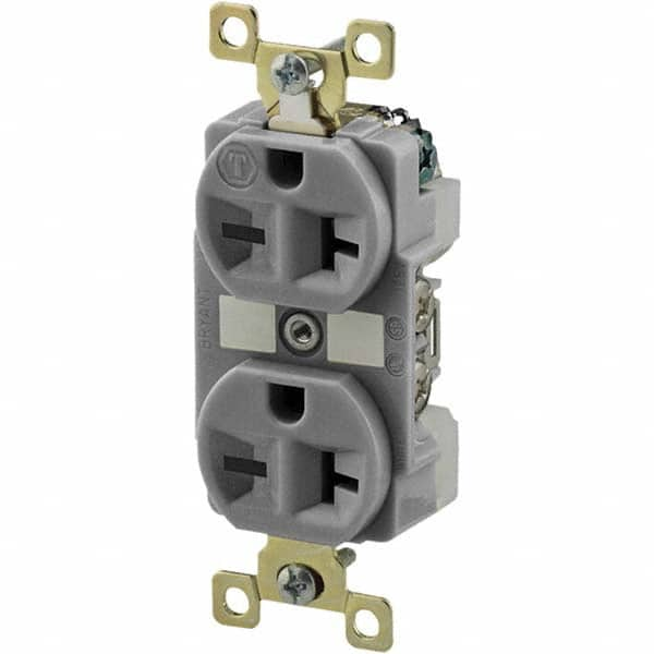 Bryant Electric - Straight Blade Receptacles Receptacle Type: Duplex Receptacle Grade: Industrial - A1 Tooling