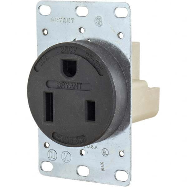 Bryant Electric - Straight Blade Receptacles Receptacle Type: Single Receptacle Grade: Industrial - A1 Tooling