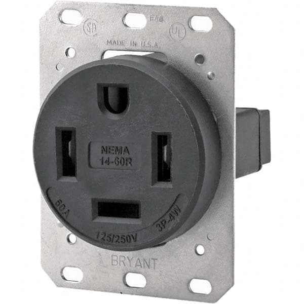 Bryant Electric - Straight Blade Receptacles Receptacle Type: Single Receptacle Grade: Industrial - A1 Tooling