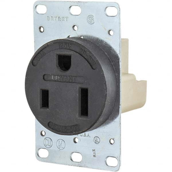 Bryant Electric - Straight Blade Receptacles Receptacle Type: Single Receptacle Grade: Industrial - A1 Tooling