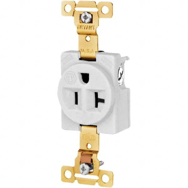 Bryant Electric - Straight Blade Receptacles Receptacle Type: Single Receptacle Grade: Industrial - A1 Tooling