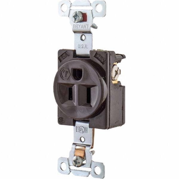 Bryant Electric - Straight Blade Receptacles Receptacle Type: Single Receptacle Grade: Industrial - A1 Tooling