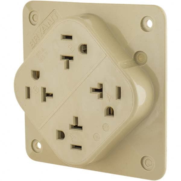 Bryant Electric - Straight Blade Receptacles Receptacle Type: Fourplex Receptacle Grade: Industrial - A1 Tooling