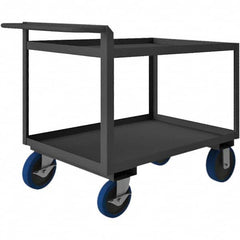 Mobile Utility Cart: Gray Polyurethane Wheels