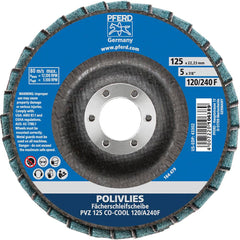 PFERD - Flap Discs; Abrasive Type: Coated & Non-Woven Combo ; Flap Disc Type: Compact ; Disc Diameter (Inch): 5 ; Abrasive Material: Ceramic Oxide ; Grit: 80 ; Attaching System: Arbor - Exact Industrial Supply