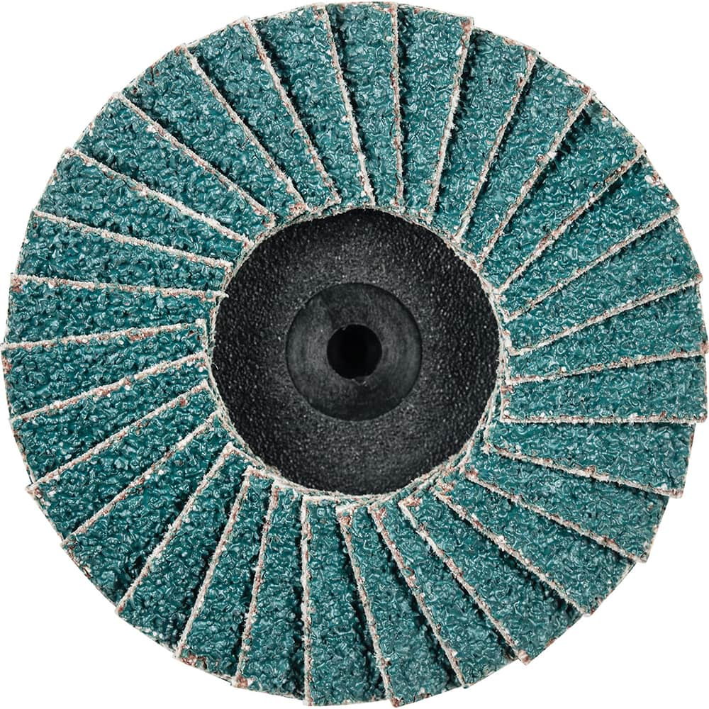 PFERD - Flap Discs; Abrasive Type: Coated ; Flap Disc Type: Type 27 ; Disc Diameter (Inch): 2 ; Abrasive Material: Zirconia Alumina ; Grit: 40 ; Attaching System: Quick Change Type CDR - Exact Industrial Supply