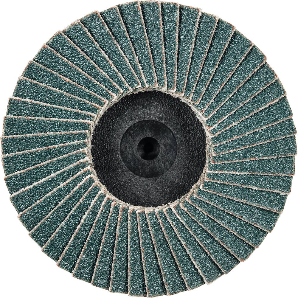 PFERD - Flap Discs; Abrasive Type: Coated ; Flap Disc Type: Type 27 ; Disc Diameter (Inch): 2 ; Abrasive Material: Zirconia Alumina ; Grit: 120 ; Attaching System: Quick Change Type CDR - Exact Industrial Supply