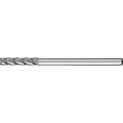 PFERD - SB-43, 1/8" Cut Diam, 1/8" Shank Diam, Carbide End Cut Aluma Cut Cylinder with End Cut Burr - Exact Industrial Supply