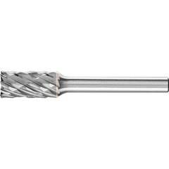 PFERD - SA-3, 3/8" Cut Diam, 1/4" Shank Diam, Carbide End Cut Diamond Cut Cylinder Burr - Exact Industrial Supply