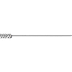 PFERD - SA-5L6, 1/2" Cut Diam, 1/4" Shank Diam, Carbide No End Cut Diamond Pattern Cylinder Burr - Exact Industrial Supply