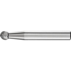 PFERD - SD-1, 1/4" Cut Diam, 1/4" Shank Diam, Carbide Aluma Cut Ball Burr - Exact Industrial Supply