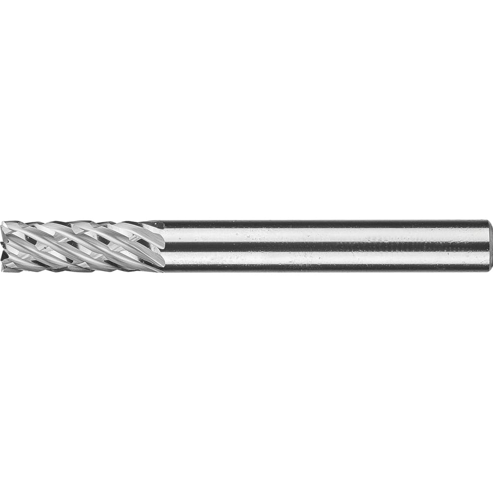 PFERD - SB-1, 1/4" Cut Diam, 1/4" Shank Diam, Carbide End Cut Diamond Cut Cylinder Burr - Exact Industrial Supply