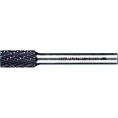 PFERD - SA-3, 3/8" Cut Diam, 1/4" Shank Diam, Carbide Double Cut Cylinder Burr - Exact Industrial Supply