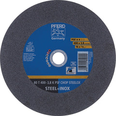 PFERD - Cutoff Wheels; Tool Compatibility: Chop Saw ; Wheel Diameter (Inch): 16 ; Wheel Thickness (Inch): 1/8 ; Abrasive Material: Aluminum Oxide ; Maximum RPM: 3800.000 ; Grit: 36 - Exact Industrial Supply