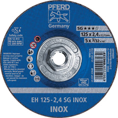 PFERD - Depressed-Center Wheels; Hole Thread Size: 5/8-11 ; Connector Type: Arbor ; Wheel Type Number: Type 27 ; Abrasive Material: Aluminum Oxide ; Maximum RPM: 12200.000 ; Grit: 46 - Exact Industrial Supply