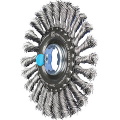 PFERD - Wheel Brushes; Outside Diameter (Inch): 4-7/8 ; Wire Type: Knotted ; Fill Material: Stainless Steel ; Trim Length (Inch): 1-1/16 ; Filament Wire Diameter Range: 0.0200-0.0299 ; Maximum RPM: 12500.000 - Exact Industrial Supply