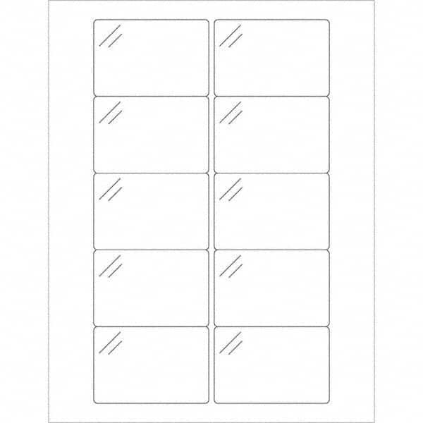 Tape Logic - Pack of (10), 100 Sheet 3" x 2" Crystal Clear Polyester Laser Labels - A1 Tooling