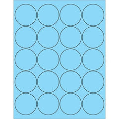 Tape Logic - Pack of (20), 100 Sheet 2" x 2" Pastel Blue Permanent Acrylic Laser Labels - A1 Tooling