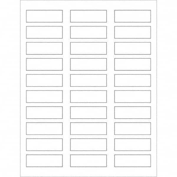 Tape Logic - Pack of (30), 100 Sheet 2-1/4" x 3/4" White Permanent Acrylic Laser Labels - A1 Tooling