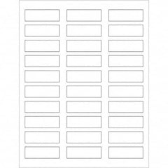 Tape Logic - Pack of (30), 100 Sheet 2-1/4" x 3/4" White Permanent Acrylic Laser Labels - A1 Tooling