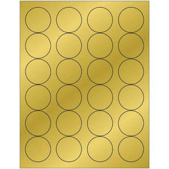 Tape Logic - Pack of (24), 100 Sheet 1.66" x 1-21/32" Gold Permanent Acrylic Laser Labels - A1 Tooling