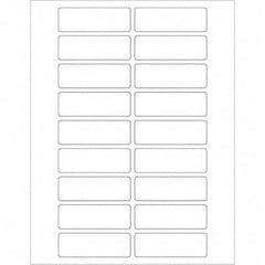 Tape Logic - Pack of 100 Sheets 3" x 1" White Polyester Weatherproof Labels, 18 Labels/Sheet - A1 Tooling