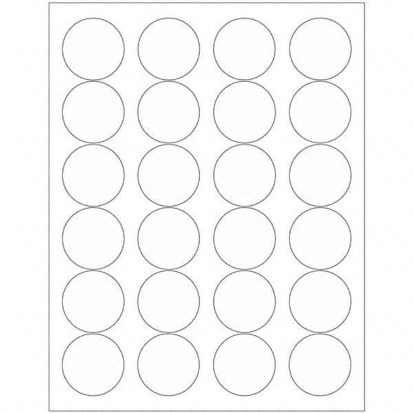 Tape Logic - Pack of (24), 100 Sheet 1.66" x 1-21/32" Clear Permanent Acrylic Laser Labels - A1 Tooling