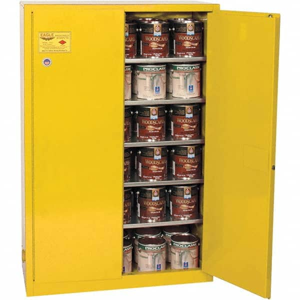 Eagle - Safety Cabinets Hazardous Chemical Type: Flammable and Combustible Liquids Color: Yellow - A1 Tooling