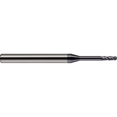 Harvey Tool - 0.025" Diam, 1.9mm LOC, 4 Flute Solid Carbide Ball End Mill - Exact Industrial Supply