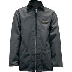 Rain & Chemical Resistant Jacket: X-Large, Gray, SuperFabric Zipper Closure